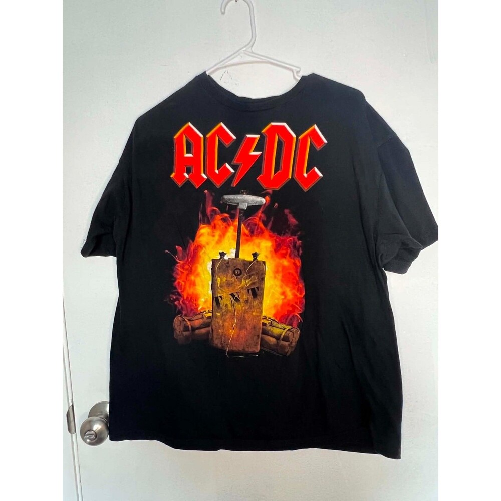 ACDC TNT T Shirt Mens XL Black Live Nation Band Graphic Rock Music Tee